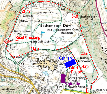 Bath Skyline 10km Map