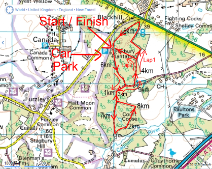 Foxbury 10km Map