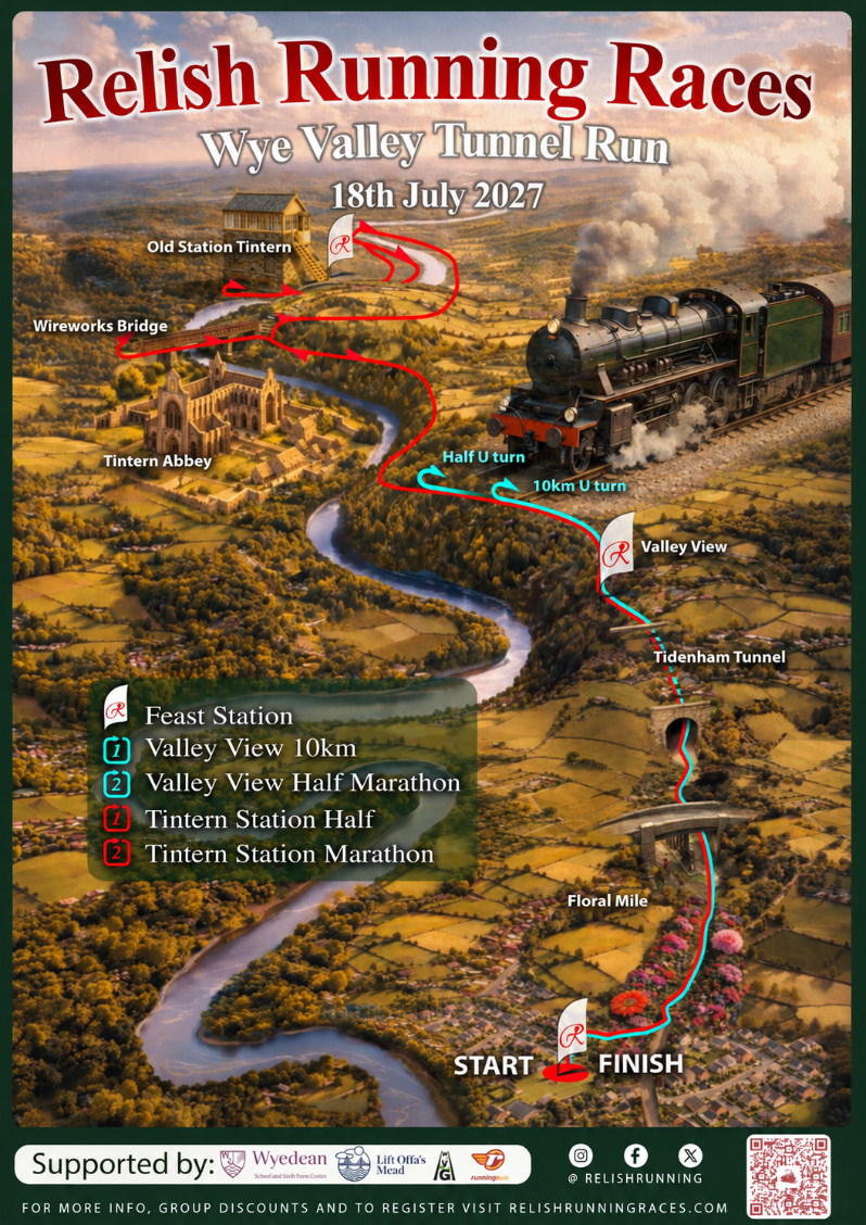 Wye Valley Tunnel Run route map